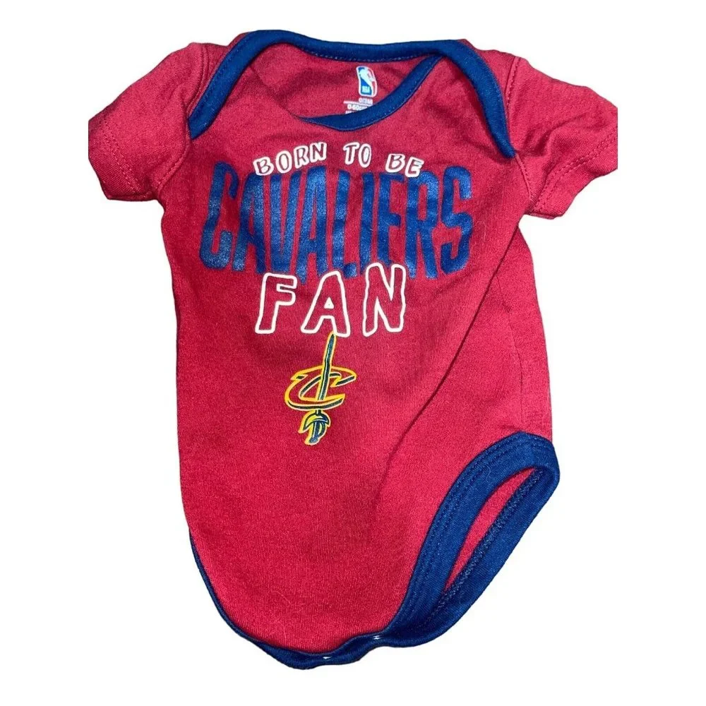 NBA CLEVELAND CAVALIERS Baby Boys Lot of 2 Bodysuits 0-3 Months
